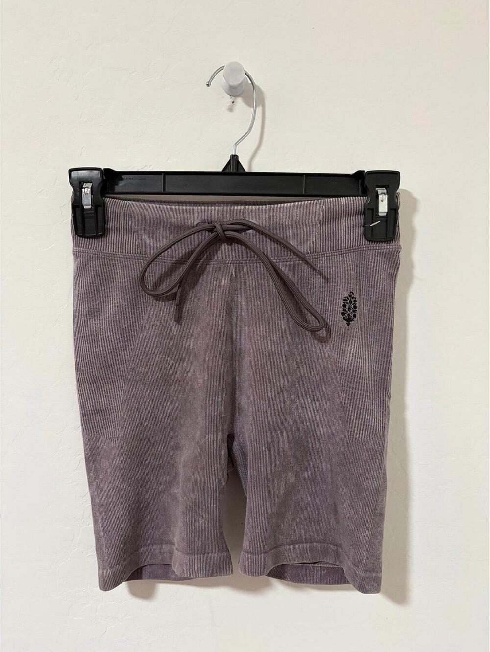 FP Movement by Free People Dusty Mauve Ribbed Athletic Bike Shorts